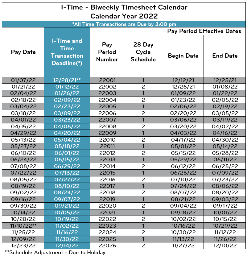 Biweekly Payroll Calendar 2022 Excel Printable Calendar 2023